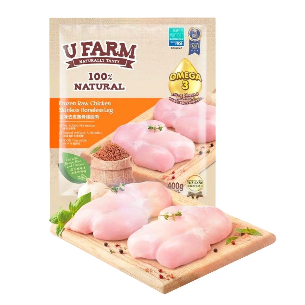 泰國 U FARM 急凍去皮無骨雞腿肉 400克