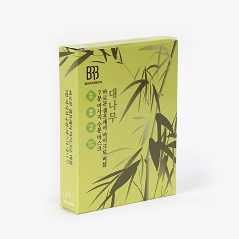 韓國BAROBON 微泡泡按摩舒緩面膜 (竹) 10片裝