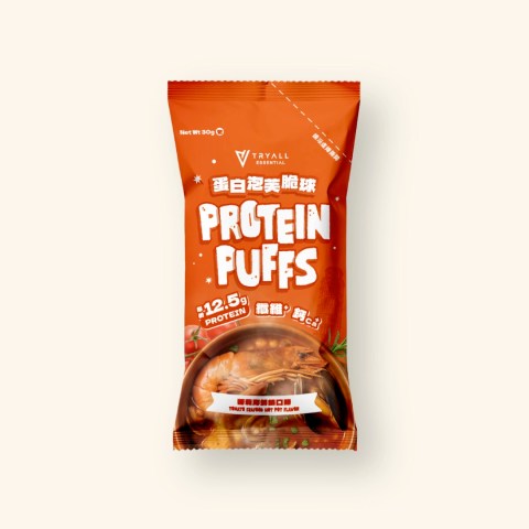 台灣Tryall 蛋白泡芙脆球(番茄海鮮鍋口味) 30克